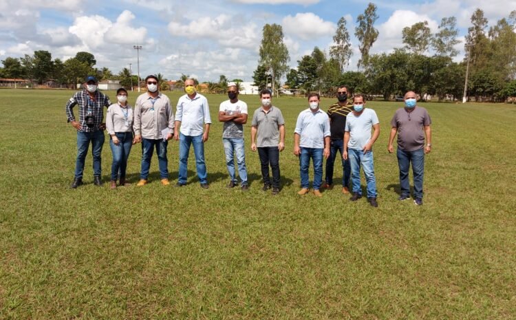  Seosp realiza vistoria para revitalização do estádio municipal Chupinzão, em São Miguel do Guaporé