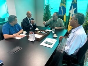 Ismael Crispin discute fomento do setor produtivo com o vice-governador e o presidente da Faperon